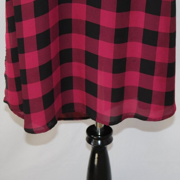 FALL SALE! Torrid Tank Top Cami Plaid Georgette Side Slit Cami 4, 4X, 26, EUC - Picture 4 of 8